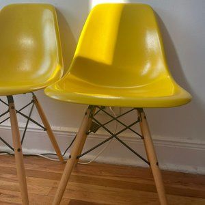 SET OF 5 Eames Molded Fiberglass Side Chair Herman Miller AUTHENTIC